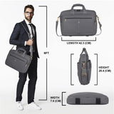 WildHorn Leather 16 inch Laptop Bag for Men I Padded Laptop Compartment I Carry Handles with Adjustable Strap