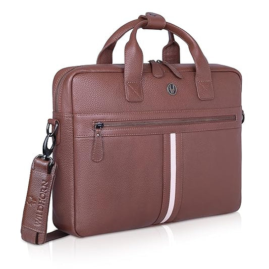 WildHorn Premium Leather Laptop Bag for Men