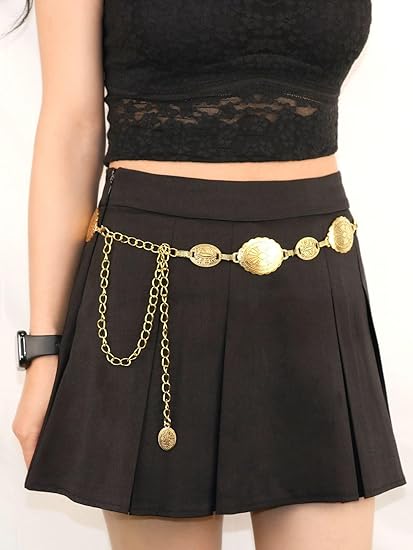 WildHorn Waist Belt for Women Metal Concho Hip Belt
