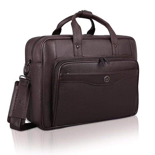 WildHorn Premium Leather Laptop Bag for Men