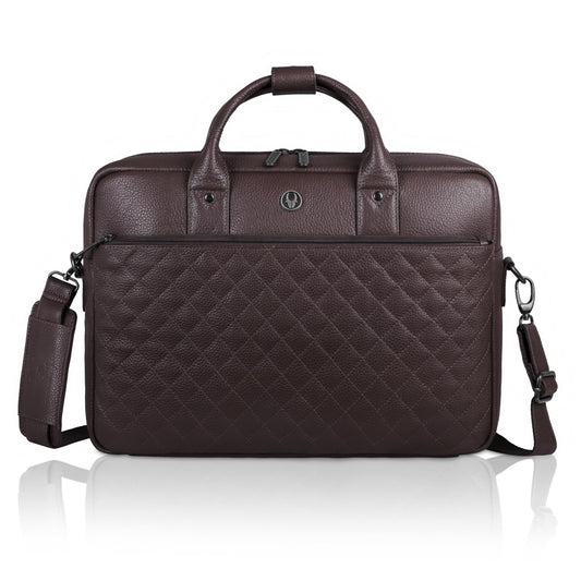 WildHorn Nero Weave Pro Leather Laptop Bag for Men