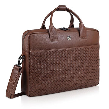 WildHorn Nero Weave Pro Leather Laptop Bag for Men