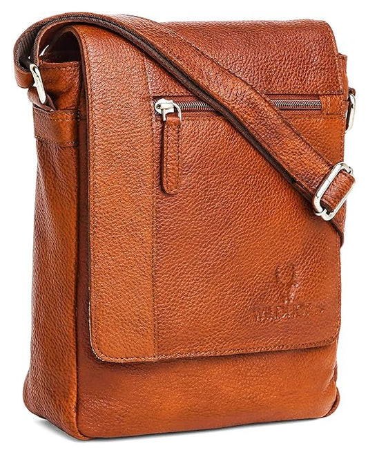 WildHorn Leather Sling Messenger Bag for Men I Multipurpose Crossbody Bag I