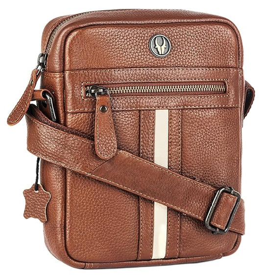 WildHorn Genuine Leather Crossbody Sling Messenger Bag for Men