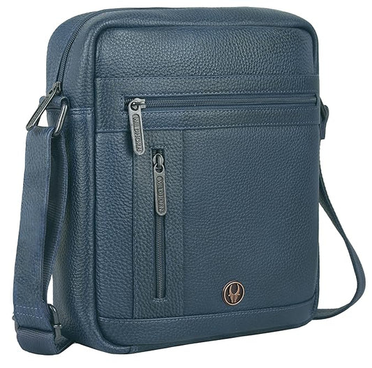 WildHorn Genuine Leather Sling Bag for Men | Crossbody Shoulder Messenger Bag with Adjustable Strap