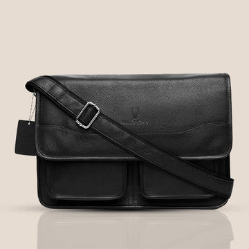 HARLOW Leather Messenger Bag for Men