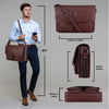 HARLOW Leather Messenger Bag for Men