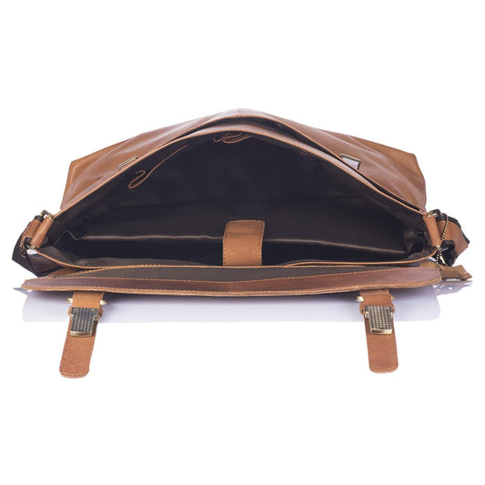 FAIRBANKS Leather Laptop Messenger Bag for Men