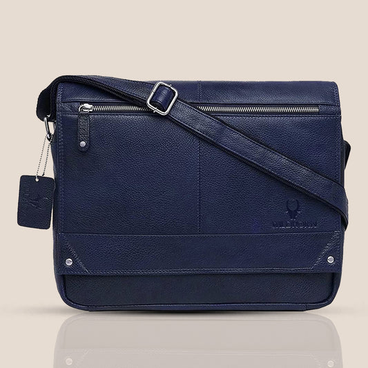 WILINGTON Leather Messenger Bag for Men