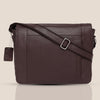 HEMSWORTH Leather Messenger Bag for Men
