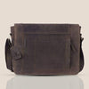 HEMSWORTH Leather Messenger Bag for Men