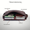 HEMSWORTH Leather Messenger Bag for Men