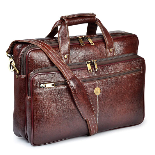 VERMONT Leather Laptop Messenger Bag for Men