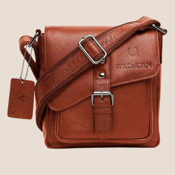 WILDHORN® Original Leather 9 inch Sling Bag for Men I Multipurpose Crossbody Bag I Travel Bag with Adjustable Strap I DIMENSION: L- 8 inch H- 9 inch W- 3 inch