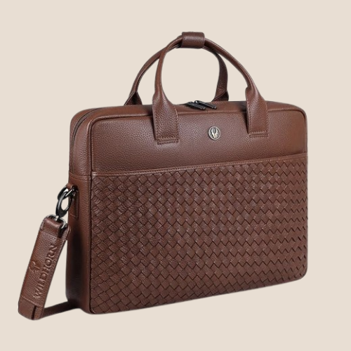 WildHorn Nero Weave Pro Leather Laptop Bag for Men