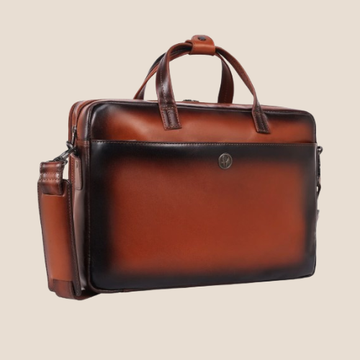 ZANDER Leather Laptop Messenger Bag for Men