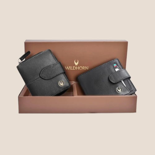 WildHorn® Premium Leather Wallet & Premium Auto Lock Belt for Men