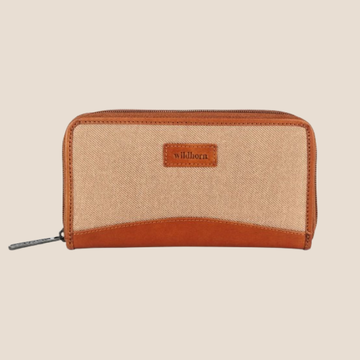 WildHorn Women's Canvas Wallet Clutch - Stylish, Spacious I Zip Around Wallet for Travel, Holds Cards, Phone, Cash.
