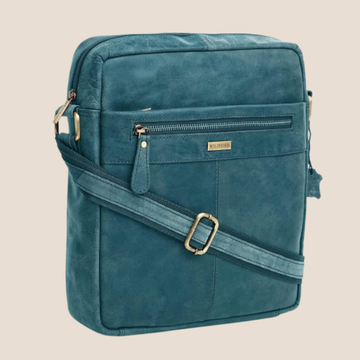 WILDHORN Leather Men's sling Bag I Messenger Bag I Zipper Crossbody Shoulder Satchel Bags for Work Business & Travel Dimension: L- 11 inch H- 12.5 inch W- 2.5 inch