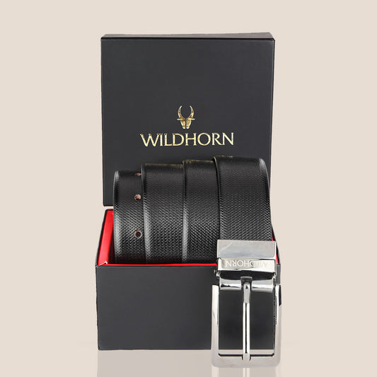 WILDHORN Premium Reversible Leather Belt for Men