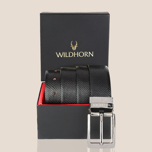 WILDHORN Premium Reversible Leather Belt for Men