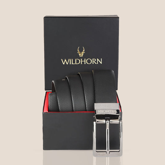 WILDHORN Premium Reversible Leather Belt for Men