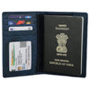 ARCHER RFID Protected Blue Saffiano Leather Passport Holder for Men & Women