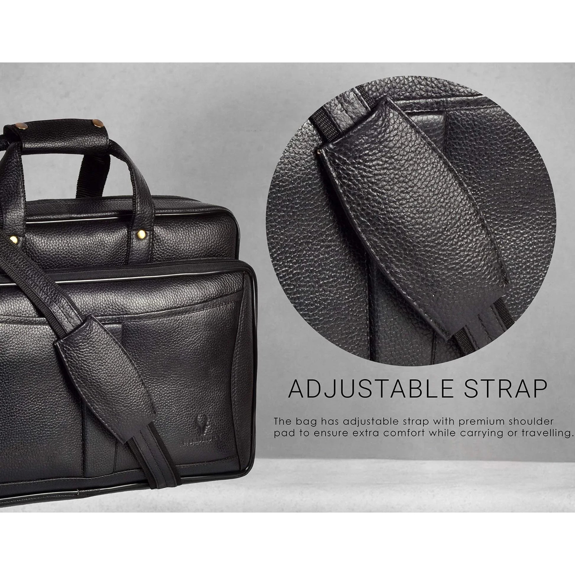 ANDREW Leather Laptop Messenger Bag for Men - WILDHORN