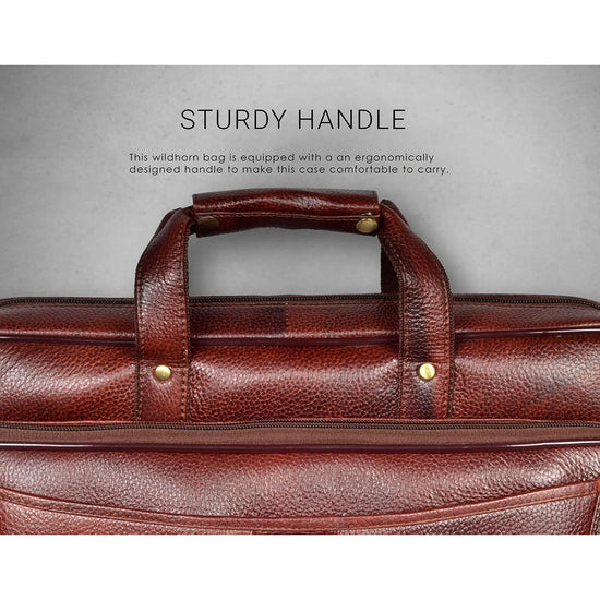 ANDREW Leather Laptop Messenger Bag for Men - WILDHORN