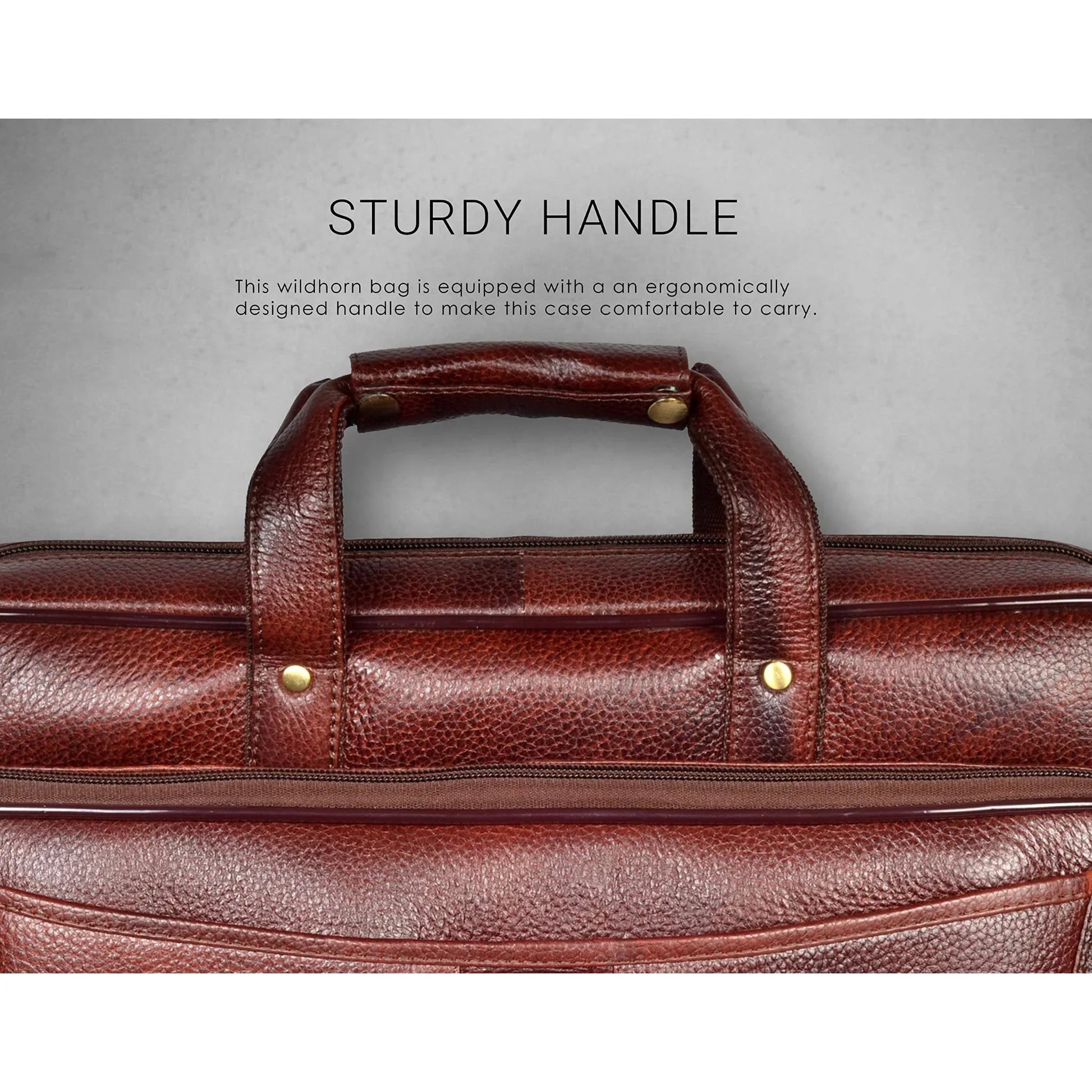 ANDREW Leather Laptop Messenger Bag for Men - WILDHORN
