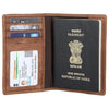 ARCHER RFID Protected Blue Saffiano Leather Passport Holder for Men & Women - WILDHORN