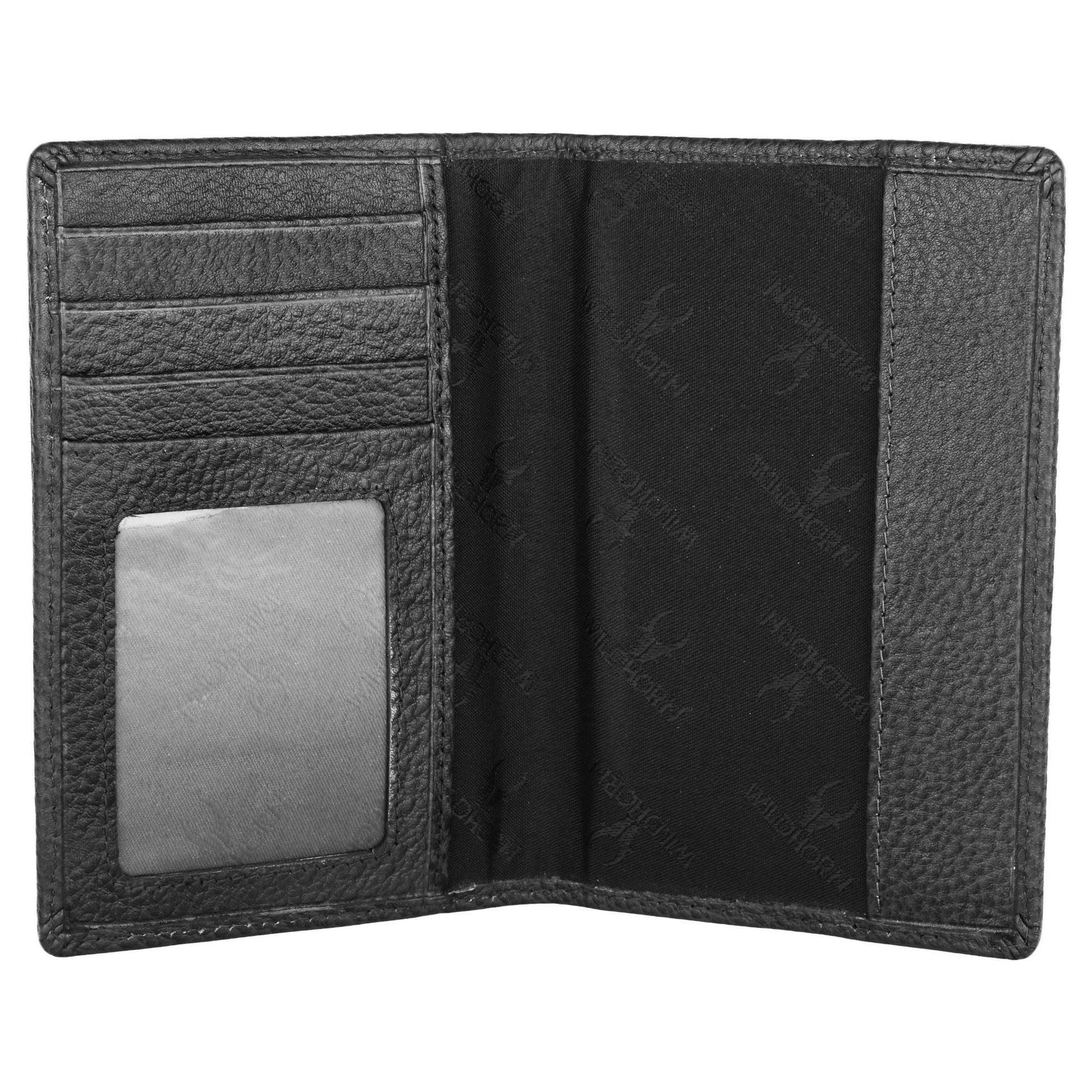 ARCHER RFID Protected Blue Saffiano Leather Passport Holder for Men & Women - WILDHORN