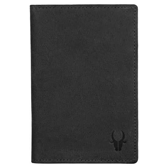 ARCHER RFID Protected Blue Saffiano Leather Passport Holder for Men & Women - WILDHORN