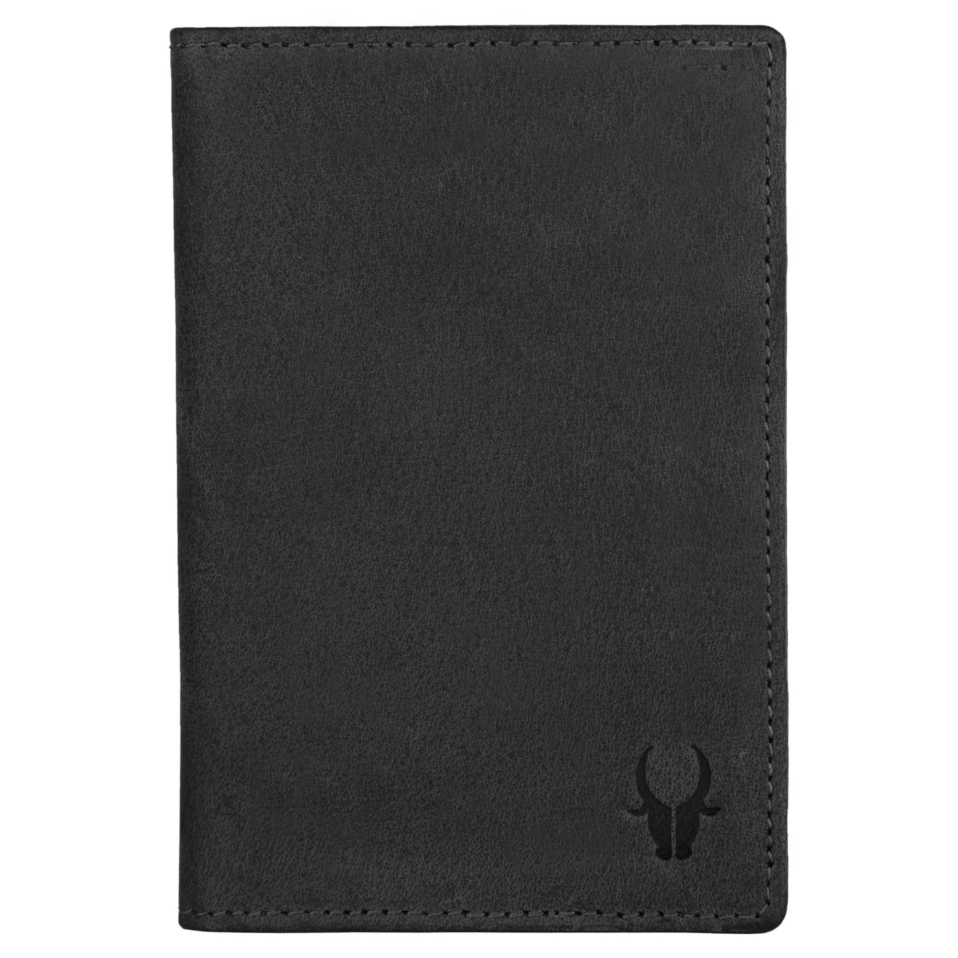 ARCHER RFID Protected Blue Saffiano Leather Passport Holder for Men & Women - WILDHORN