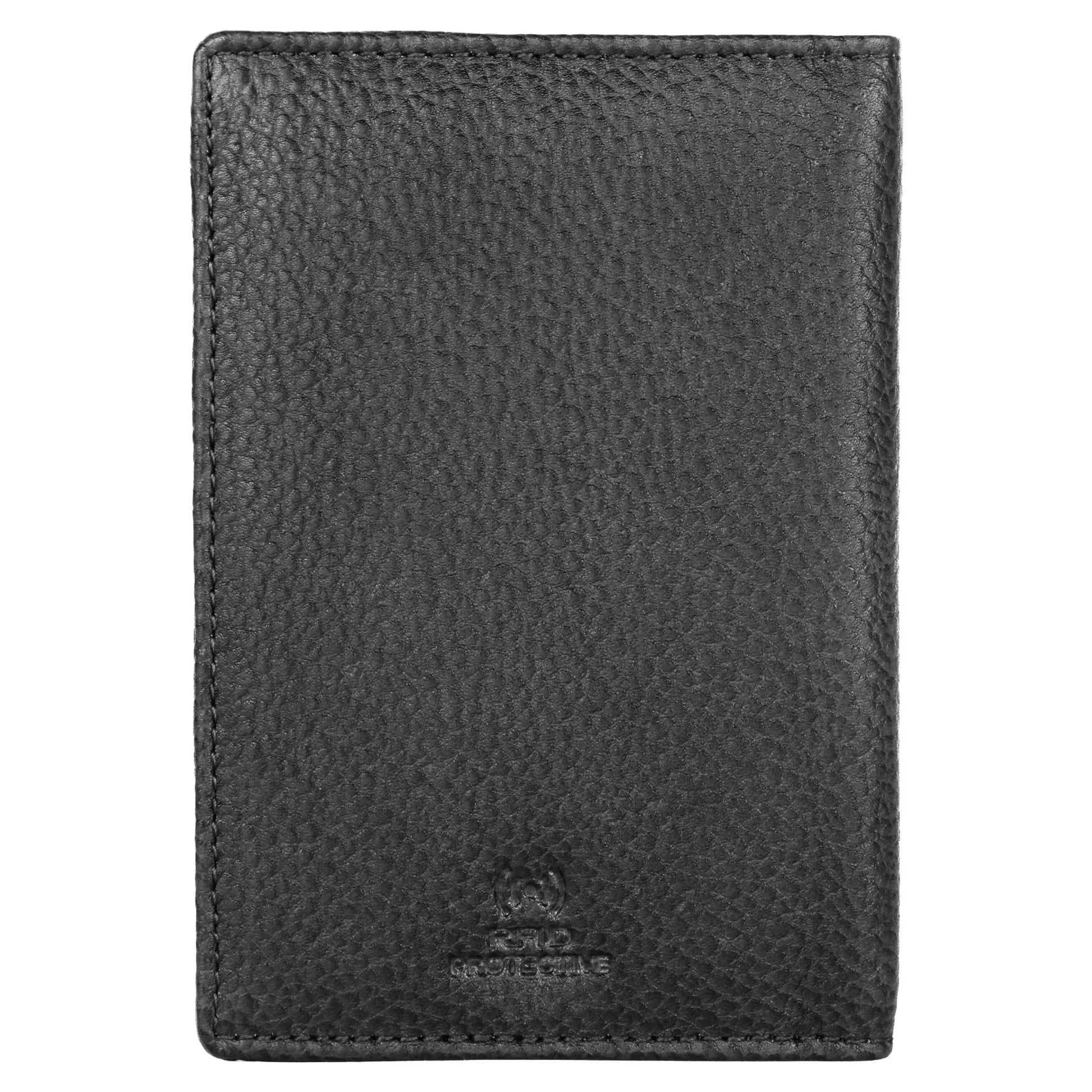 ARCHER RFID Protected Blue Saffiano Leather Passport Holder for Men & Women - WILDHORN