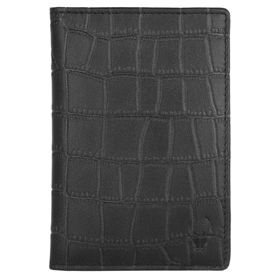 ARCHER RFID Protected Blue Saffiano Leather Passport Holder for Men & Women - WILDHORN
