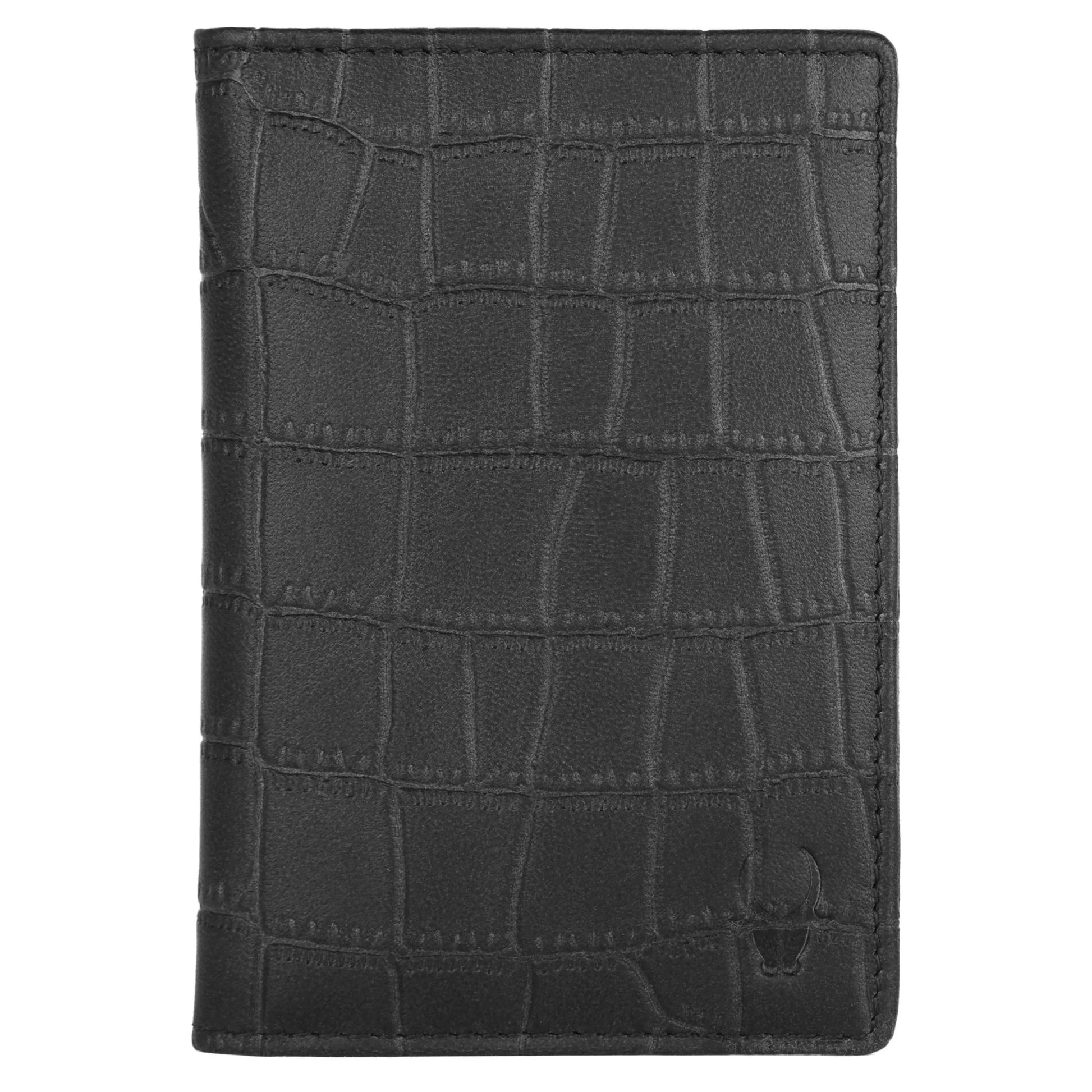 ARCHER RFID Protected Blue Saffiano Leather Passport Holder for Men & Women - WILDHORN