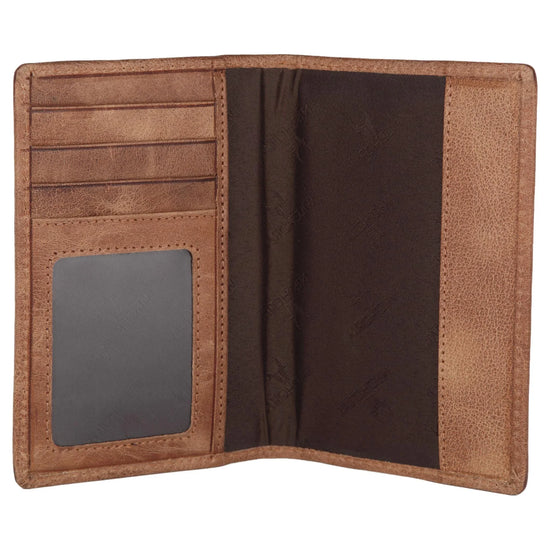 ARCHER RFID Protected Blue Saffiano Leather Passport Holder for Men & Women - WILDHORN