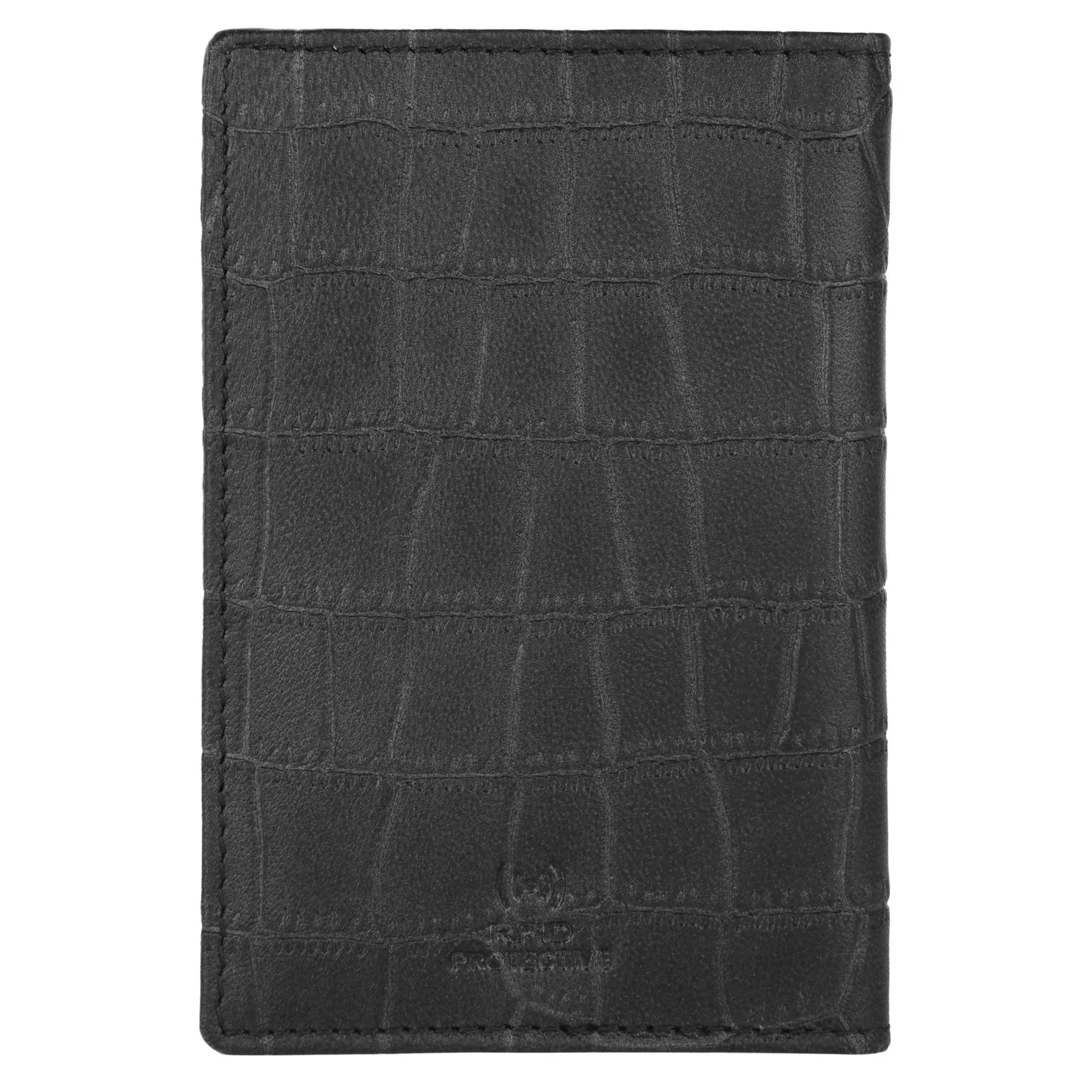 ARCHER RFID Protected Blue Saffiano Leather Passport Holder for Men & Women - WILDHORN