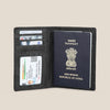 ARCHER RFID Protected Blue Saffiano Leather Passport Holder for Men & Women - WILDHORN