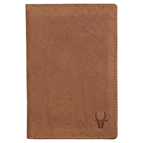 ARCHER RFID Protected Blue Saffiano Leather Passport Holder for Men & Women - WILDHORN