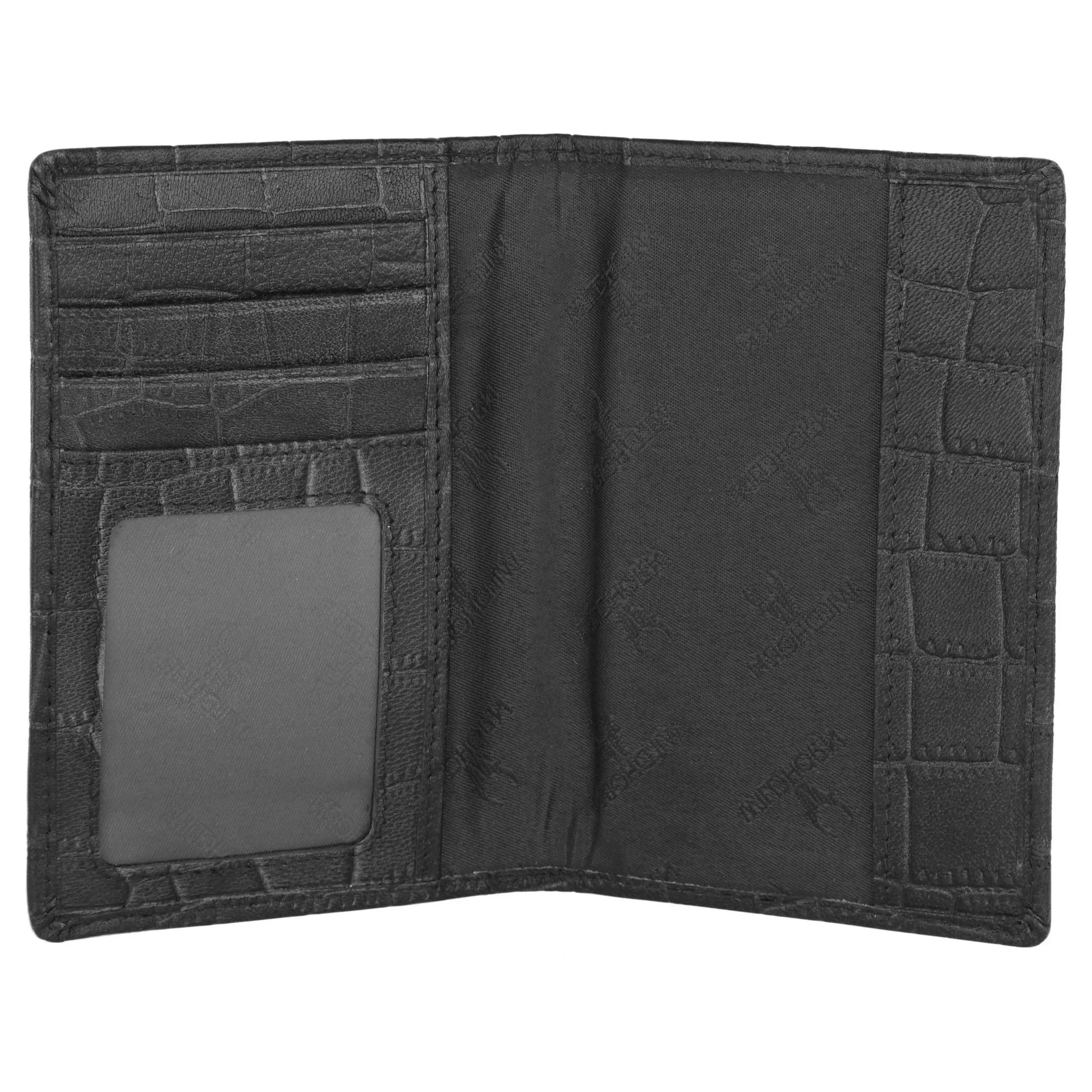 ARCHER RFID Protected Blue Saffiano Leather Passport Holder for Men & Women - WILDHORN
