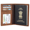 ARCHER RFID Protected Blue Saffiano Leather Passport Holder for Men & Women - WILDHORN