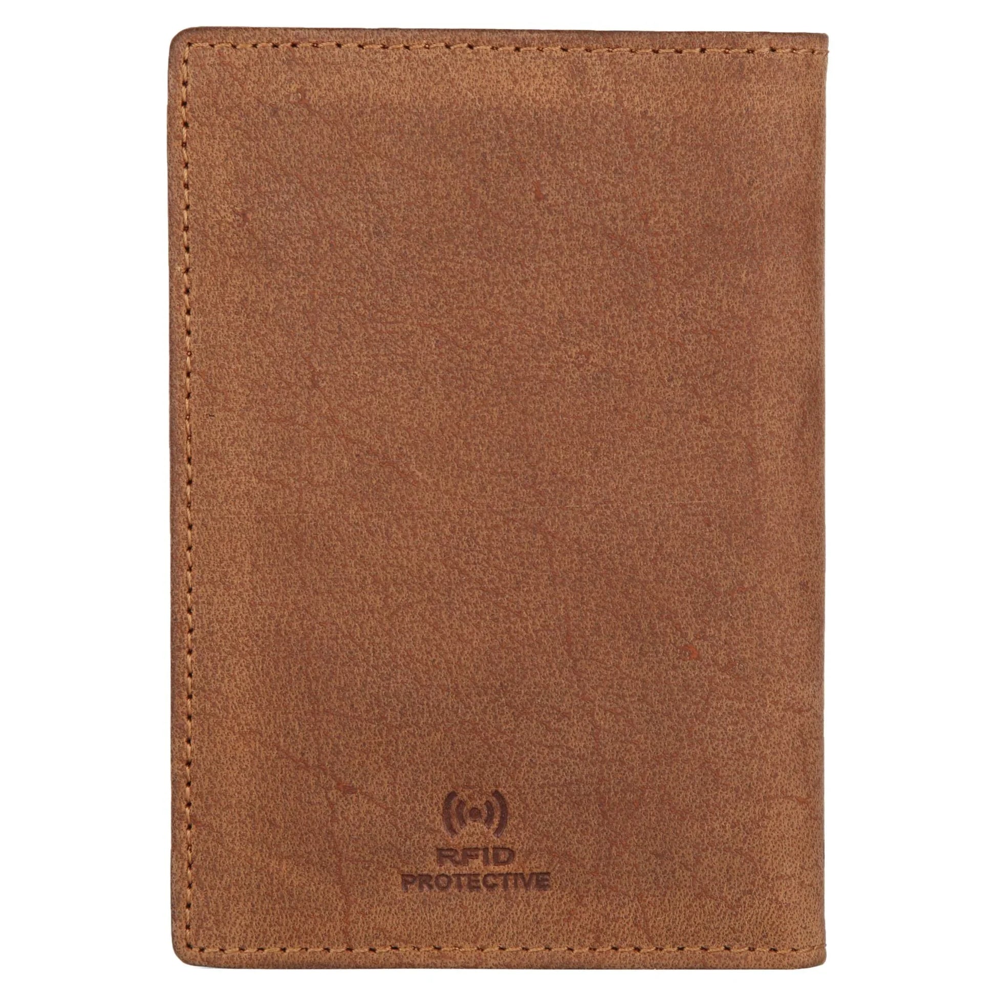 ARCHER RFID Protected Blue Saffiano Leather Passport Holder for Men & Women - WILDHORN