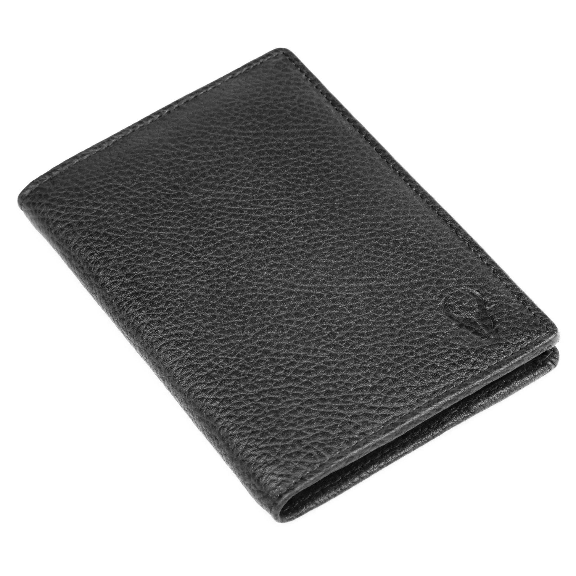 ARCHER RFID Protected Blue Saffiano Leather Passport Holder for Men & Women - WILDHORN
