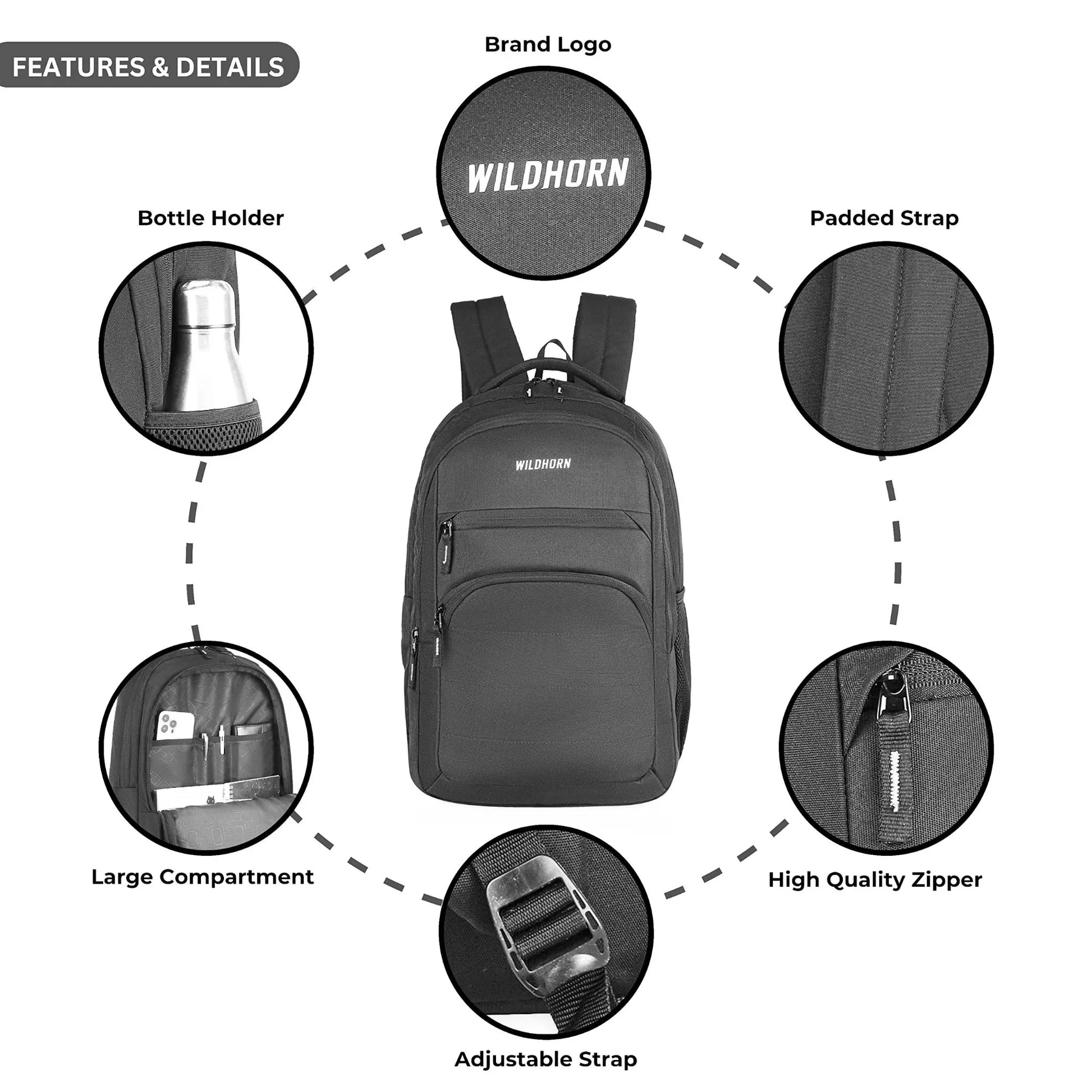 AREZZO Laptop Backpack for Men & Women - WILDHORN