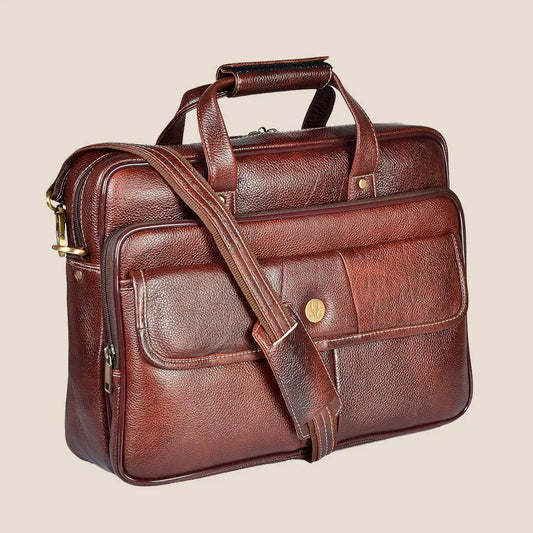 ARKANSAS Leather Laptop Messenger Bag for Men - WILDHORN