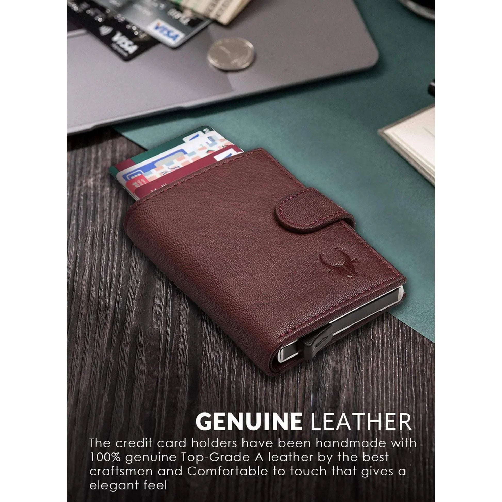 ARNOLD RFID Protected Leather Card Holder for Men - WILDHORN