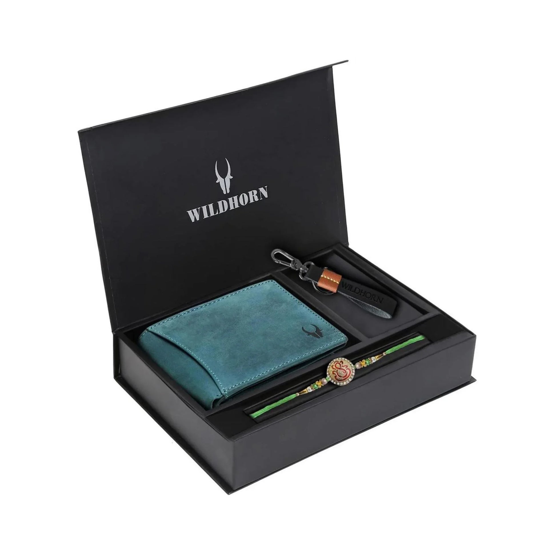 AVYAKTA Rakhi Gift Hamper for Men I Rakhi , Wallet & Keychain Combo - WILDHORN
