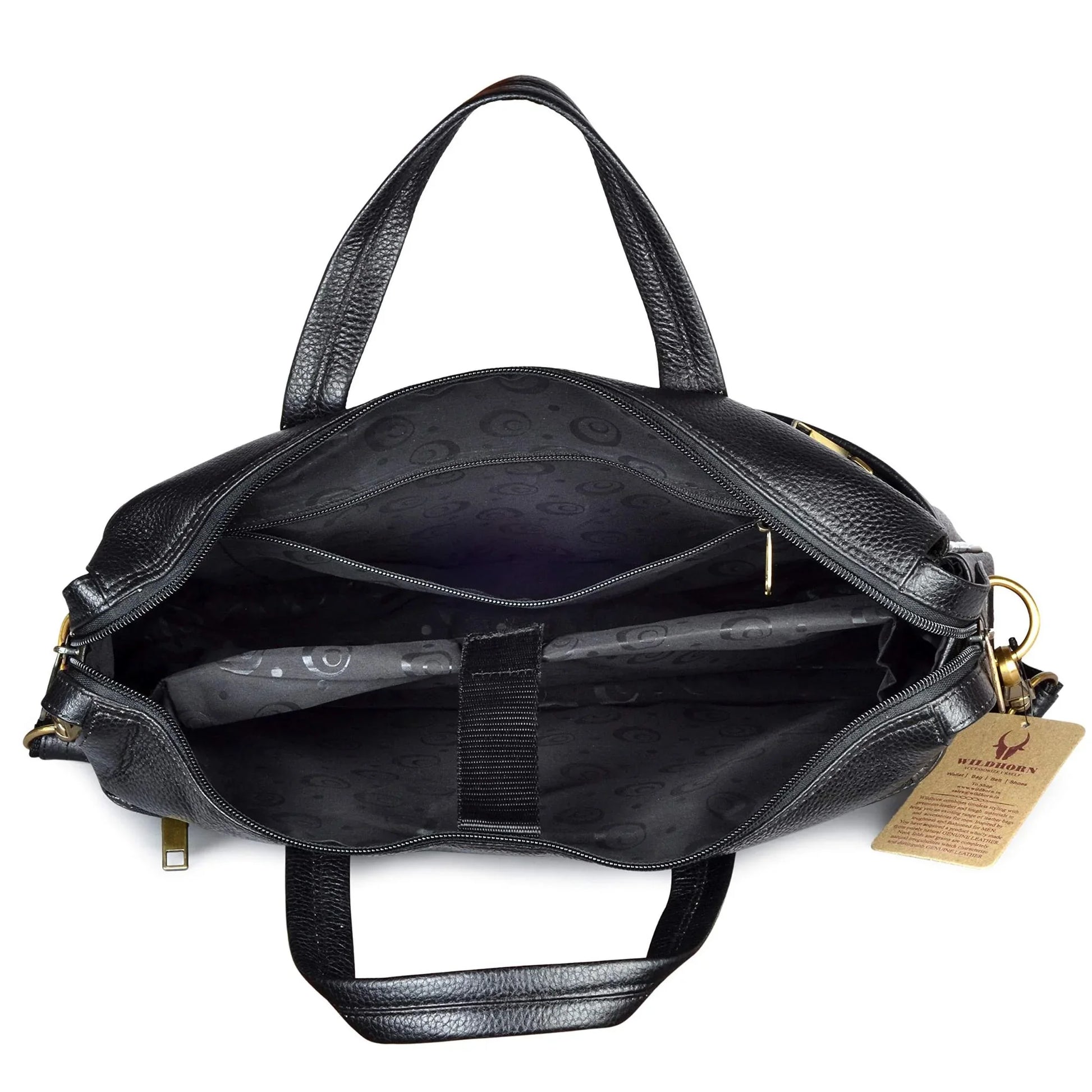 AXEL Leather Laptop Messenger Bag for Men - WILDHORN